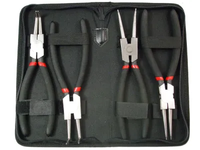 Produktbild von Seegeringzangen Sprengringzangen Satz 225mm Profi Zangen Set 4 tlg.