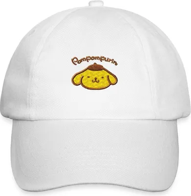 Produktbild von Spreadshirt Pompompurin Stick Portrait Baseballkappe, One size, Weiß/Weiß