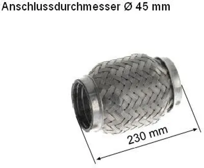Image de HJS 83 00 8502 Tuyau flexible d'échappement Tuyau d'échappement