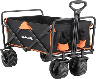 Zdjęcie produktu dla Wózki terenowe z wyściółką, przystosowane do dużych obciążeń do 160 kg, składane, przenośne, z dużymi kołami, wózki plażowe