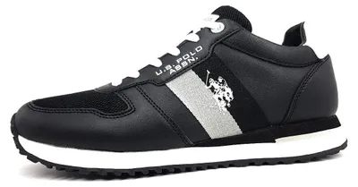 Immagine prodotto di Scarpe da uomo US Polo, modello sneaker, colore nero, ideali per il tempo libero