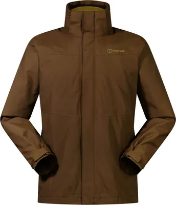 Wasserdichte Hillwalker Gemini 3in1-Jacke von Berghaus in braun; geeignet für Herren; mit einem schlichten Design.
