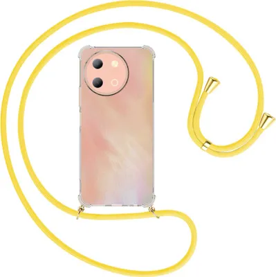 Produktbild von Handykette Backcover-Schutzhülle mit Band (Metall goldfarben) für vivo Y38 5G - gelb