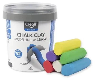 Produktbild von Creall - Bürgersteig Klei Creall 6 Stücke 6 Farben 125 Gramm | Setzen Sie einen 6 -Eimer