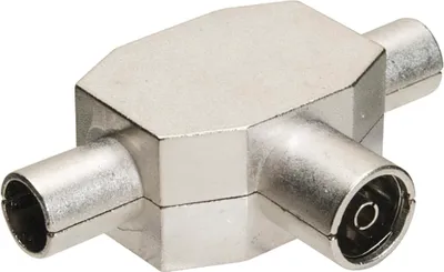 Produktbild von Metallgeschirmter TV-Verteiler, 1 Buchse + 2 Stecker
