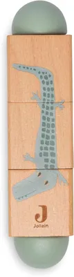 Productafbeelding van Houten speelgoed - Houten draaipuzzel - Jungle Jambo - Vanaf 1 jaar - 100%gecertificeerd - Jungledieren