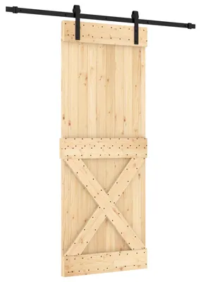 Immagine prodotto di Porta scorrevole Naturale e Nero 80 x 210 cm