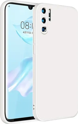 Produktbild von Huawei P30 Pro Hülle, LaimTop Slim Liquid Silikon Gel Gummi Schutzhülle für Huawei P30 Pro Weiß