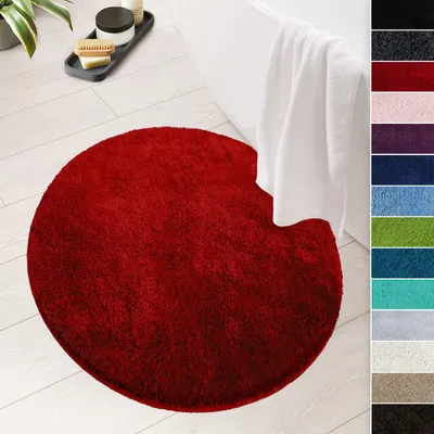 Produktbild von Badematte Sky Soft Rot 95 cm Durchmesser
