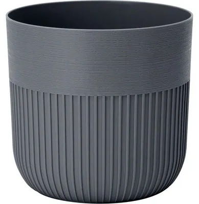 Immagine prodotto di Vaso da fiori rotondo –  – Luca Grande – Ø 30 – 17 L – H 30 cm – Antracite