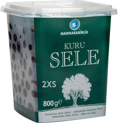 Produktbild von MARMARABiRLiK KURU SELE OLIVES SIZE 2XS 351-380pcs/kg 800g