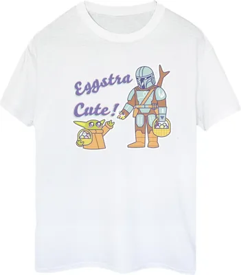 Produktbild von Star Wars - "The Mandalorian Eggstra Cute" T-Shirt für Damen BI45995 (M) (Weiß)