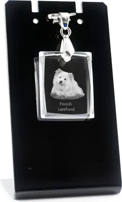 Produktbild von Finnischer Lapphund, Suomenlapinkoira, Lapinkoira - Kristallanhänger für Hunde, Foto-Halskette, einzigartiger Schmuck von Art-Dog