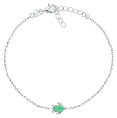Produktbild von Schönes silbernes Schildkrötenarmband BRC121WG