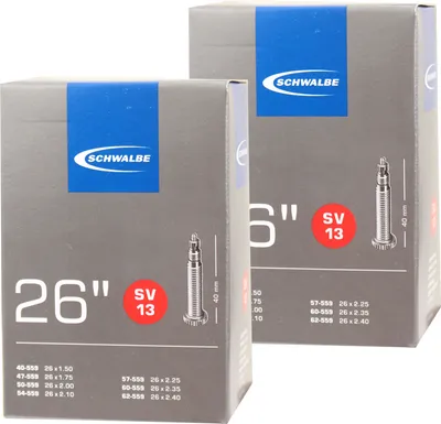 Produktbild von 2 Stück Schwalbe SV 13 Schlauch 26 Zoll 26x 1,50-2,5 (40/62-559) Sclaverandventil Nr.13