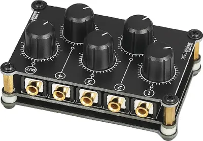 Zdjęcie produktu dla Mikser audio, 4-kanałowe wejście, kompaktowy rozmiar