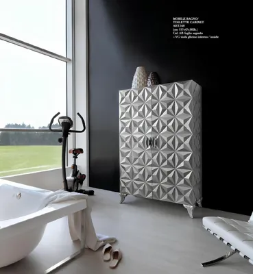 Immagine prodotto di Mobili da bagno di design bianco lucido nuovo Armadietto da bagno nuovo
