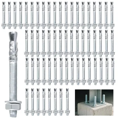 Imagen del producto de Anclajes para cargas pesadas, acero galvanizado, M10 x 100 mm, 50 unidades, para fijación en hormigón