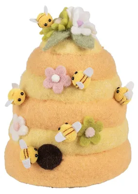 Obrázek produktu pro Clayre & Eef dekorativní figurka Ø 16x21 cm žluté textilní včely