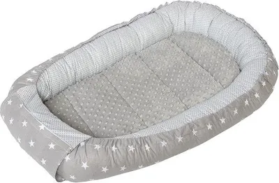 Immagine prodotto di Lettino imbottito in intreccio di cotone 100x60x15 cm per neonati con fibbie di sicurezza