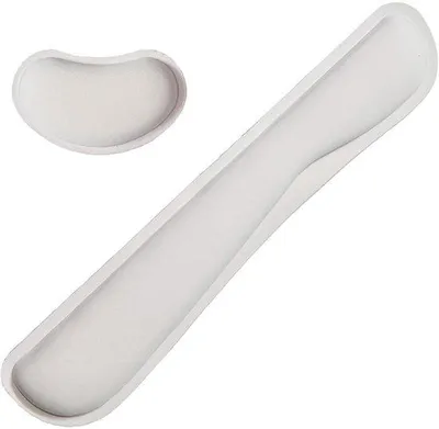 Immagine prodotto di Cuscini imbottiti per gaming, set da 2 pezzi in memory foam, cuscini imbottiti per digitare comodamente e alleviare il dolore, cuscini antiscivolo per giocatori, computer, laptop, bianchi