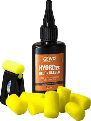 Produktbild von GEWO Tischtennis Kleber HydroTec 37 ml – Wasserbasis, VOC-frei, mit Zubehör