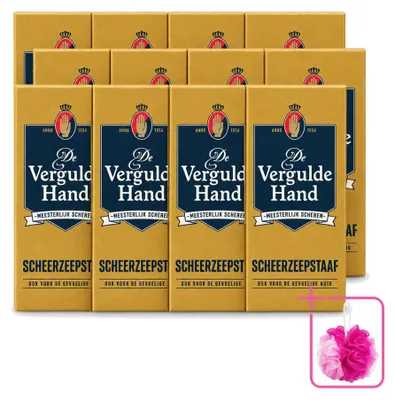 Obrázok produktu pre 12 kusov mydla na holenie De Vergulde Hand – 75 g – balenie s výhodnou cenou – 12 kusov