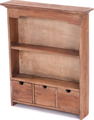 Produktbild von LANDHAUS WANDREGAL "ADELIA" | 60 cm, Mahagoni Holz | Küchenregal