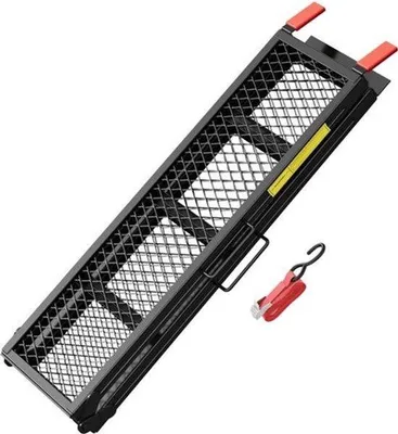 Produktbild von Faltbare Rampe - 340 Kg Tragfähigkeit - 204 Cm Länge - legierter Stahl - Schwarz - Schwellenhilfe