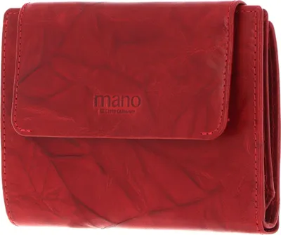 Produktbild von mano Leder Geldbörse Donna Aurona Wallet Red rot