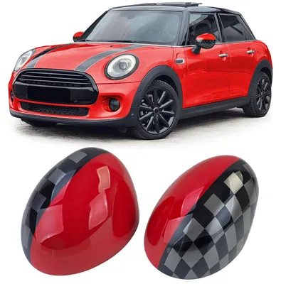 Für Mini F54 F55 F56 F57 ab 2013-2018 Spiegel Gehäuse Spiegelkappen Rot Schwarz in der Farbe Rot von Carparts-Online GmbH