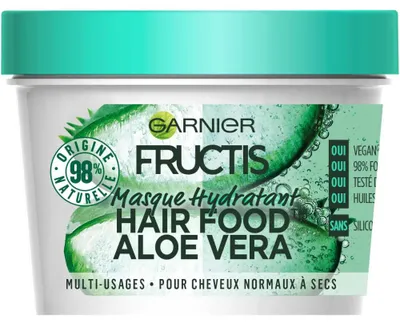 Produktbild von Garnier Fructis Hair Food Aloe Vera, Frauen, trockenes Haar, normales Haar, Alle Farben, 350 ml, Feuchtigkeitsspendend, Nährend, Weichmachend, Aloe Vera