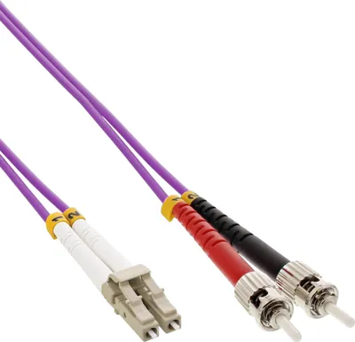Produktbild von InLine LWL Duplex Kabel, LC/ST, 50/125µm, OM4, 1m, 1 m, OM4