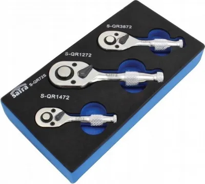 Immagine prodotto di Set mini cricchetti, chiave a cricchetto corto a 72 denti ,kit mini cricchetti reversibili da 1/4", 3/8" e 1/2", 3 pezzi