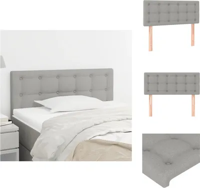 Image de vidaXL Tête de lit gris clair 80x5x78/88 cm Tissu - Tête & Pieds de lit