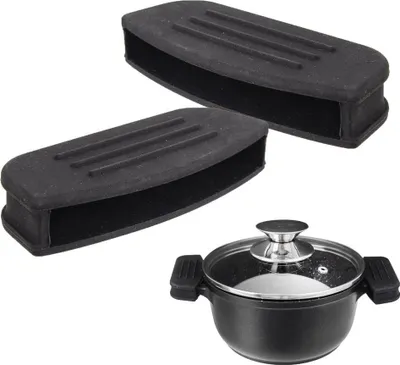 Produktbild von Orion Topfgriffe aus Silikon Schutzgriffe Topfgriffschutz Hilfsgriffhalter Griffabdeckungen rutschfest 2 Stück