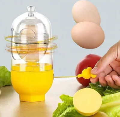 Produktbild von Eigelb Shaker Gadget manuelles Mischen goldenes Ei Schneebesen Eier Spin Mixer