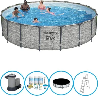 Zdjęcie produktu dla Bestway - Pool Steel Pro MAX - Pakiet basenowy - 549x122 cm