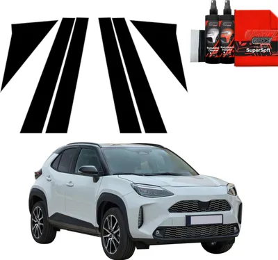 Image de Film protecteur noir Grizz Protector 6 en 1 pour montants A et B - Toyota Yaris Cross (2021-2025)
