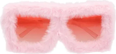Immagine prodotto di Occhiali da festa in peluche, rosa, adulti - taglia unica