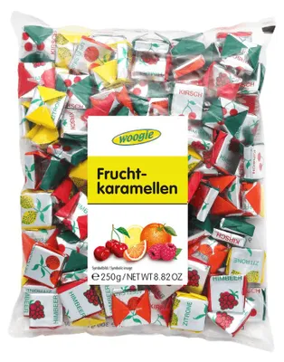 Produktbild von Woogie Fruchtkaramellen 250g