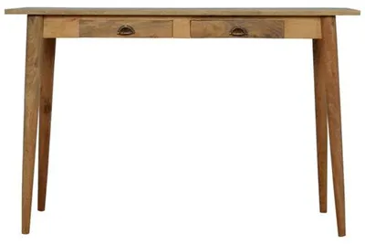 Produktbild von Artisan Furniture Massivholz-Schreibtisch im nordischen Stil mit 2 Schubladen