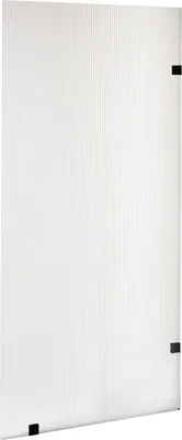 Obrázek produktu pro BELIANI Sprchový zástěna černá tvrzené sklo hliníkový rám 90 x 195 cm drážkovaný povrch moderní styl koupelna