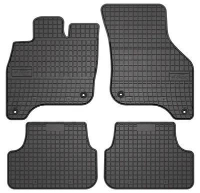 Produktbild von Gummi-Fußmatten für Volkswagen eGolf 2014-2019 (Schrägheck) – 4-tlg, Schwarz, passgenau – Wielganizator SolidPRO