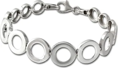 Produktbild von SilberDream Armband 19,5cm 925er Sterling Silber Kreise Damen Schmuck SDA478J