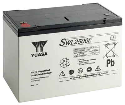 Immagine prodotto di Batteria AGM al piombo-acido Yuasa SWL2500E, ad alta capacità e lunga durata, 12V, 93,6Ah