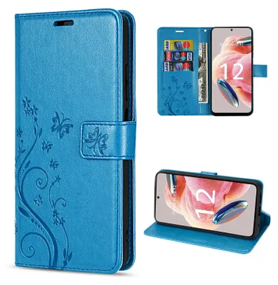 Produktbild von Handyhülle Xiaomi Redmi Note 12 5G / Poco X5 5G, Handy Tasche Wallet Case Flip Cover Blau