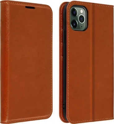 Image de Avizar, étui de protection en cuir pour Apple iPhone 11 Pro Max, avec portefeuille intégré, couleur camel