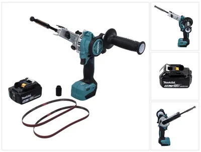 Image de Makita DBS 180 T1 Lime à bande sans fil 18 V 9 x 533 mm Brushless + 1x batterie 5,0 Ah - sans chargeur