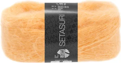 Zdjęcie produktu dla Lana Grossa SETASURI 25 g cienkiej przędzy koronkowej z alpaki i jedwabiu 212 m kolor 048 - Morela